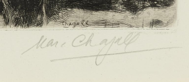 Marc Chagall, "L'ours et les deux Compagnons", from "Les fables de la Fontaine".