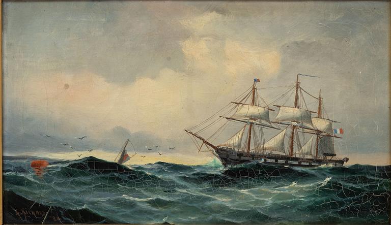 Ludvig Richarde, Ship flying the French flag.