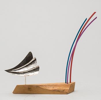 OWE JOHANSSON, skulptur, sterlingsilver. Blandteknik. Landskrona, HVEN (Ven). 1990. Vikt ca 50 g.