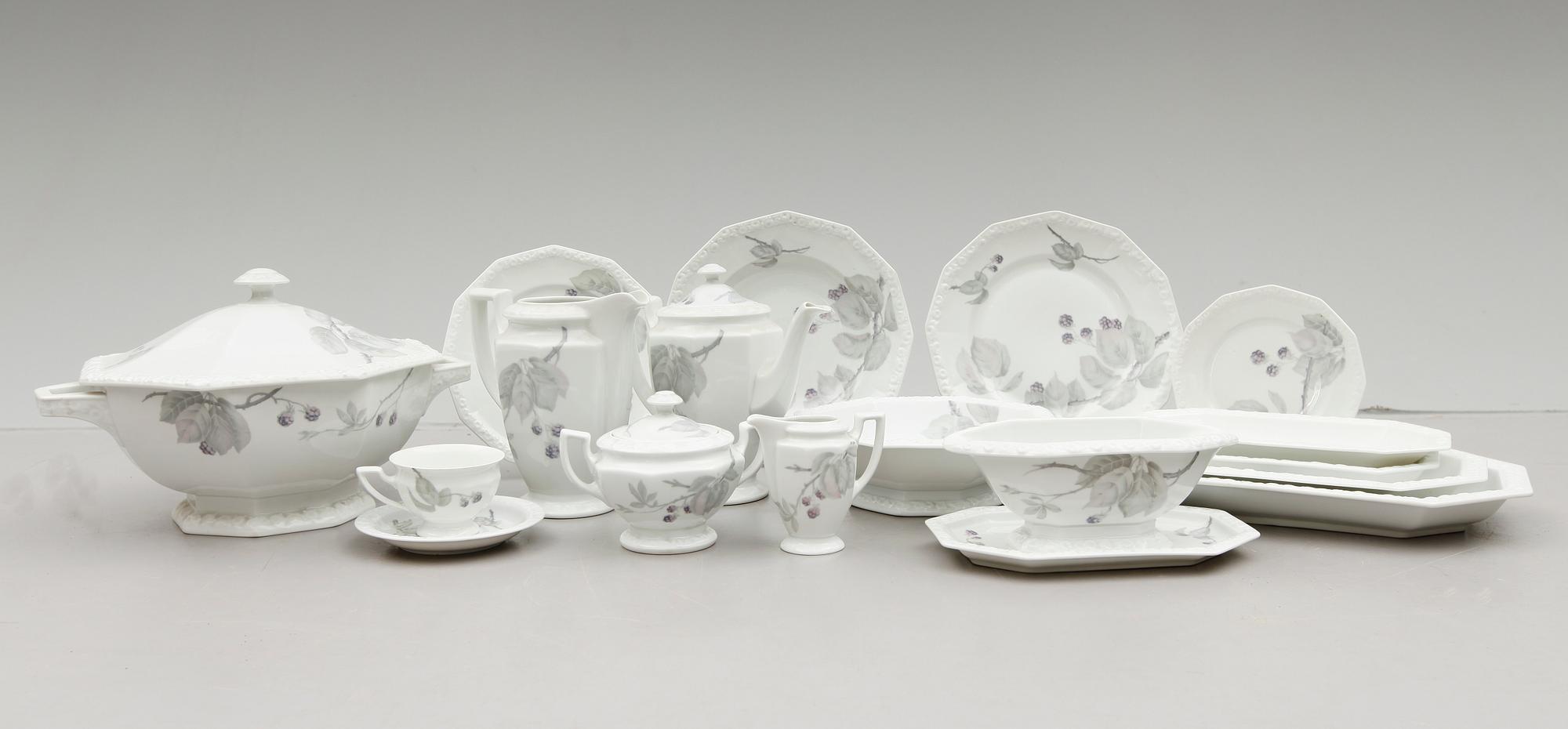 MATSERVIS, 94 delar, porslin, Maria Björnbär, Rosenthal.