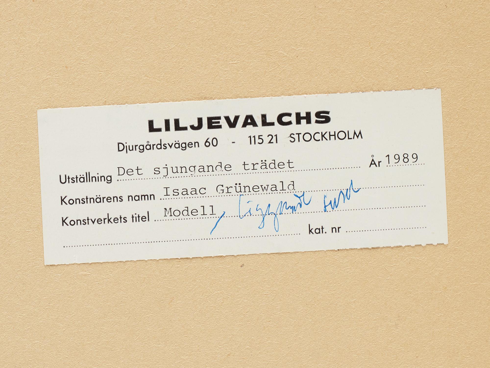 ISAAC GRÜNEWALD, tusch på papper.