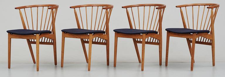 STOLAR, 4 st, Helge Sibast för Sibast Furniture, Danmark, 1953.