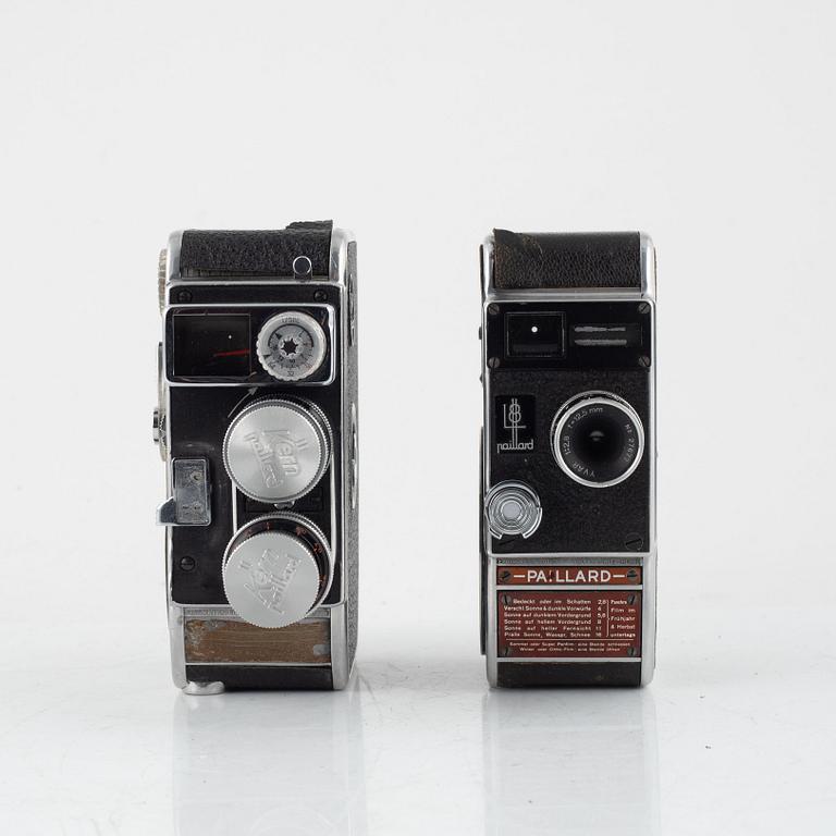 Two film cameras, Kern Paillard, Switzerland.