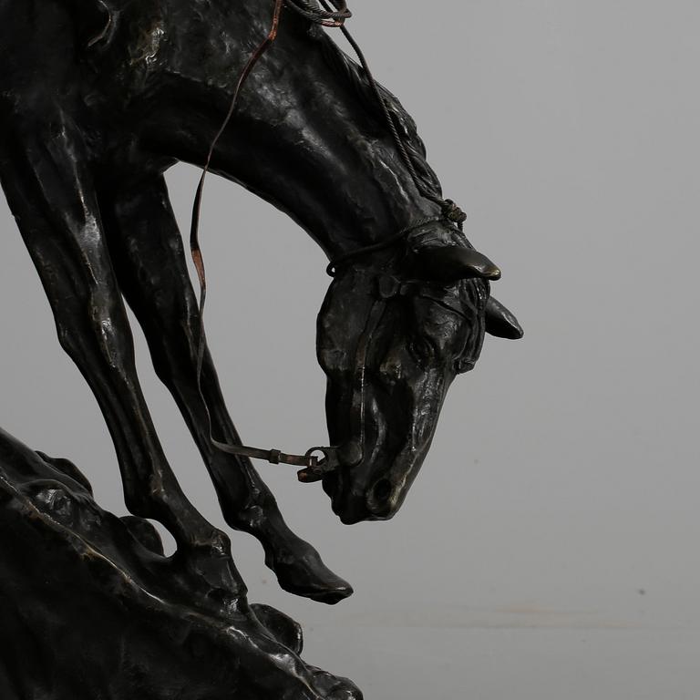 FREDERIC SACKRIDER REMINGTON, kopia efter, bronsskulptur.