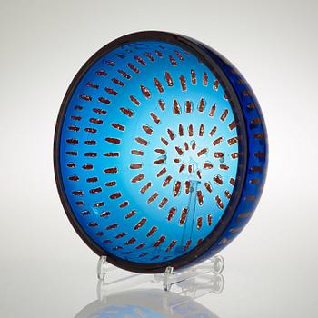 A Sven Palmqvist 'ravenna' glass bowl, Orrefors 1989.