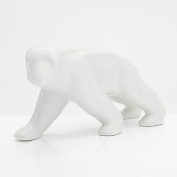 Skulptur, isbjörn, keramik, Arabia, 1960-tal.