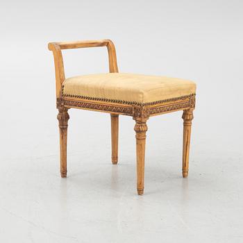 A late Gustavian stool, late 18th century.