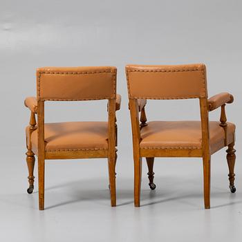 A pair of armchairs, early 20th century.