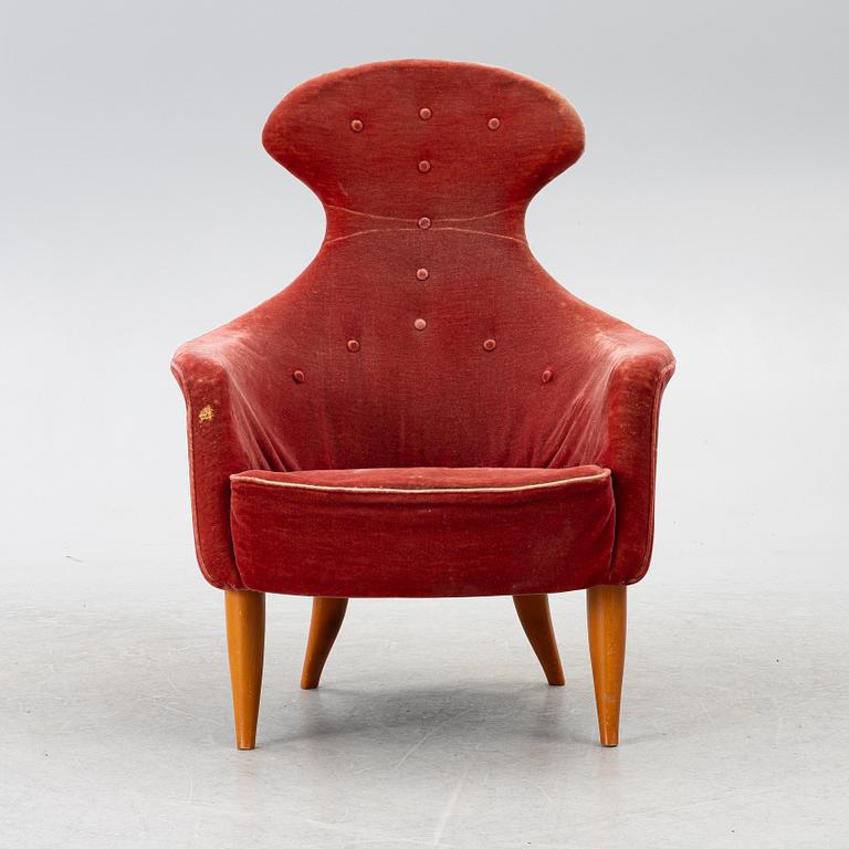 Kerstin Hörlin-Holmquist, an armchair, "Stora Eva" from the series "Paradiset", Triva, Nordiska Kompaniet, mid-20th century.