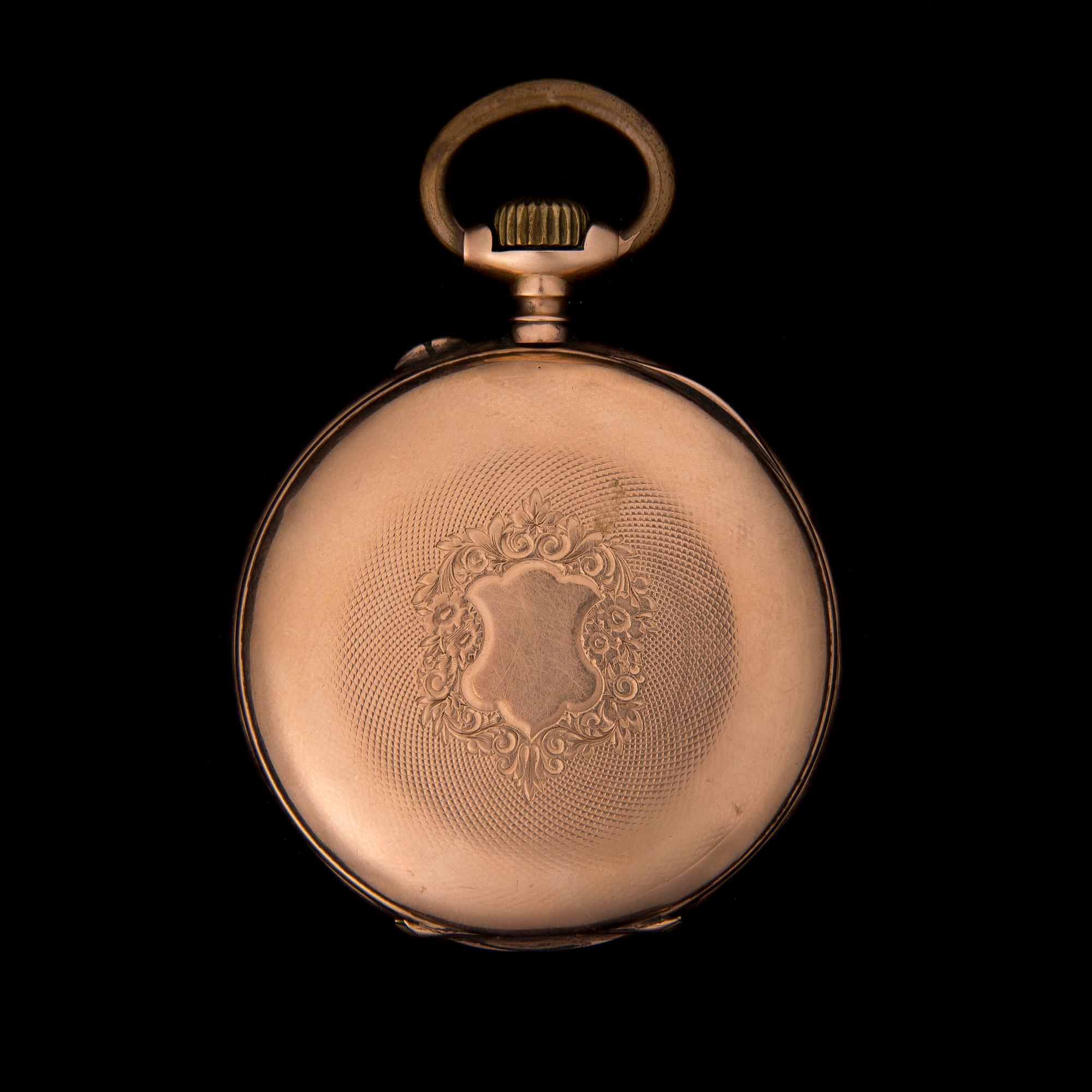 TASKUKELLO Remontoir Ancre 15 rubis spiral breguet. 14K guld. Bukowskis