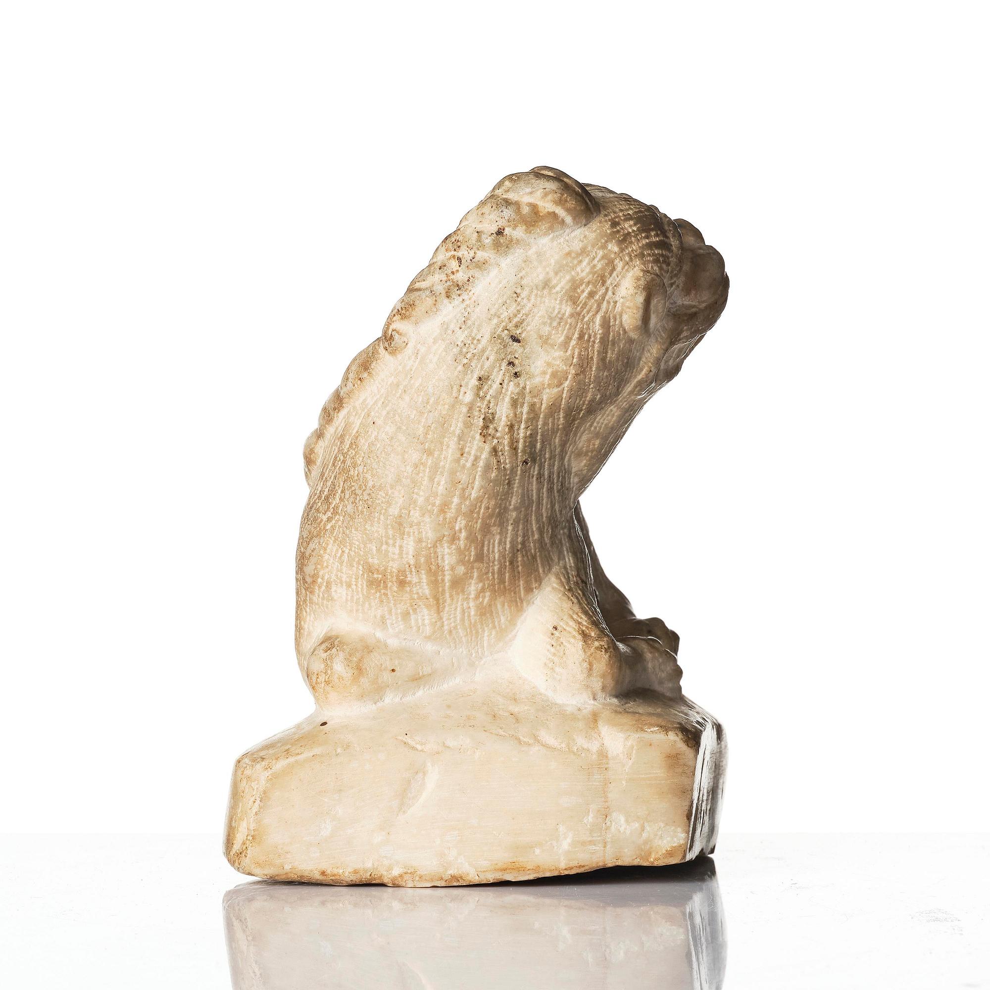 A stone figure of a mythical beast, probably Tang dynasty (618-907).