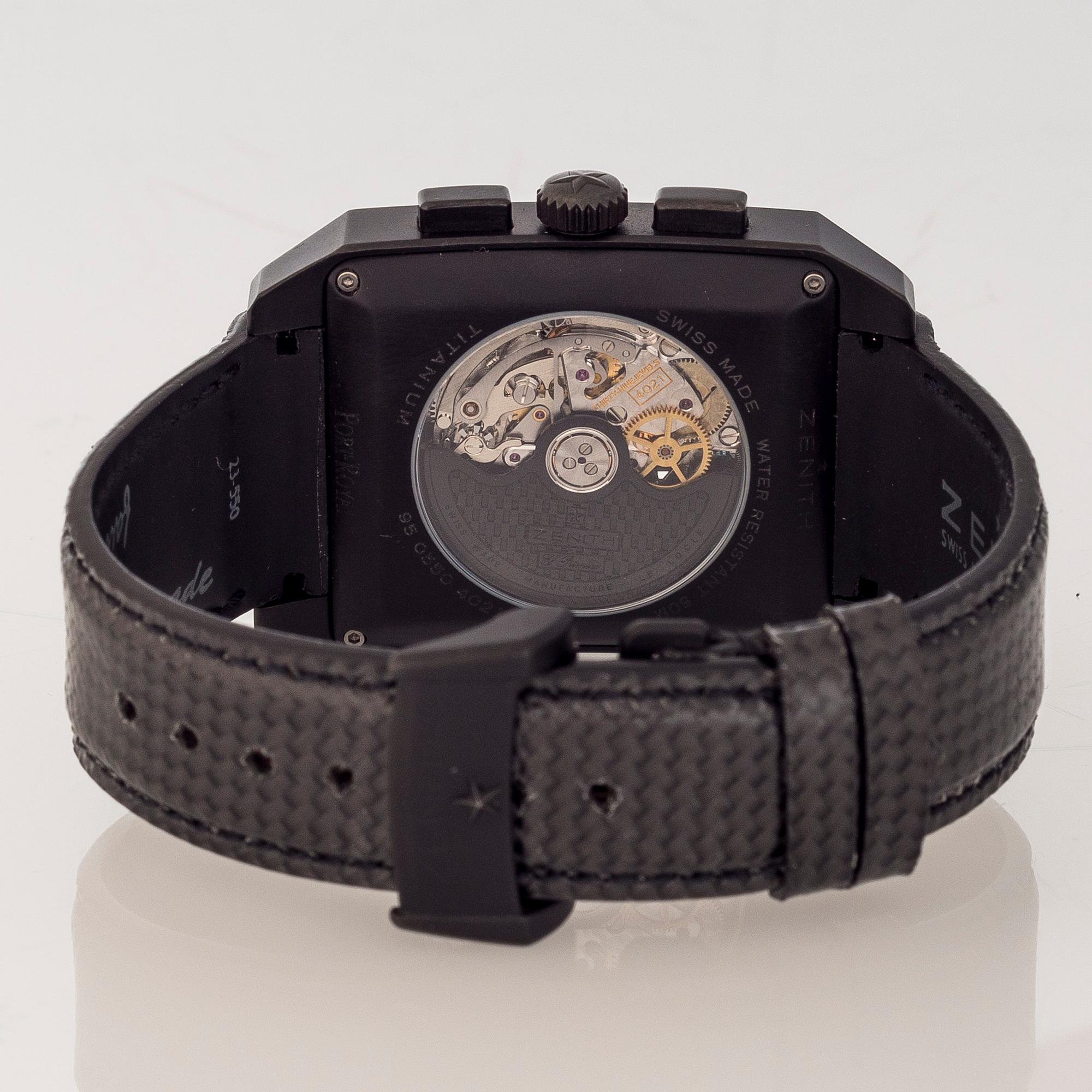 ARMBANDSUR, herr, Zenith, Grande Port Royal El Primero, Titanium.