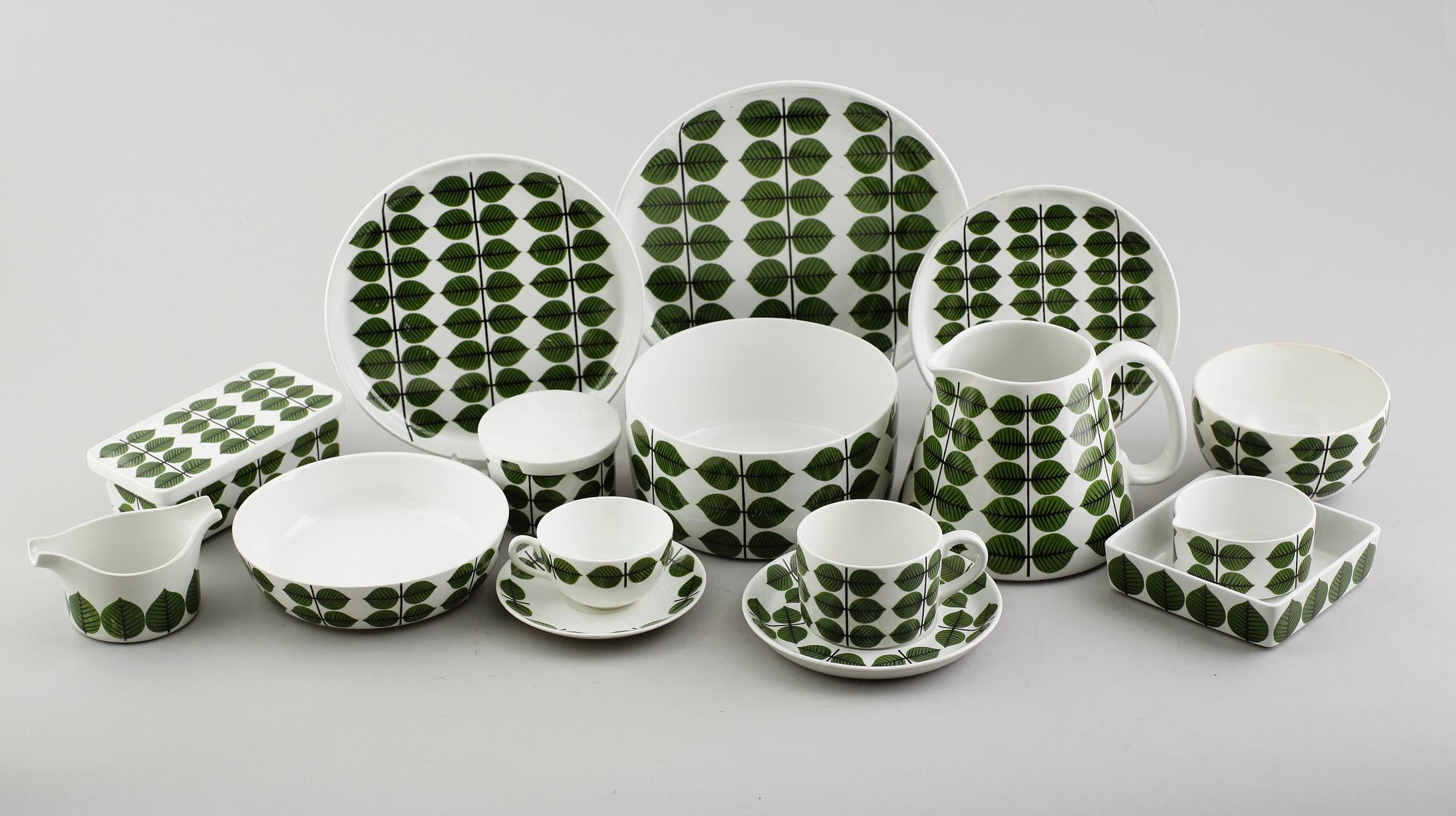 SERVISPORSLIN, 31 delar, porslin, "Berså", Stig Lindberg, Gustavsberg.