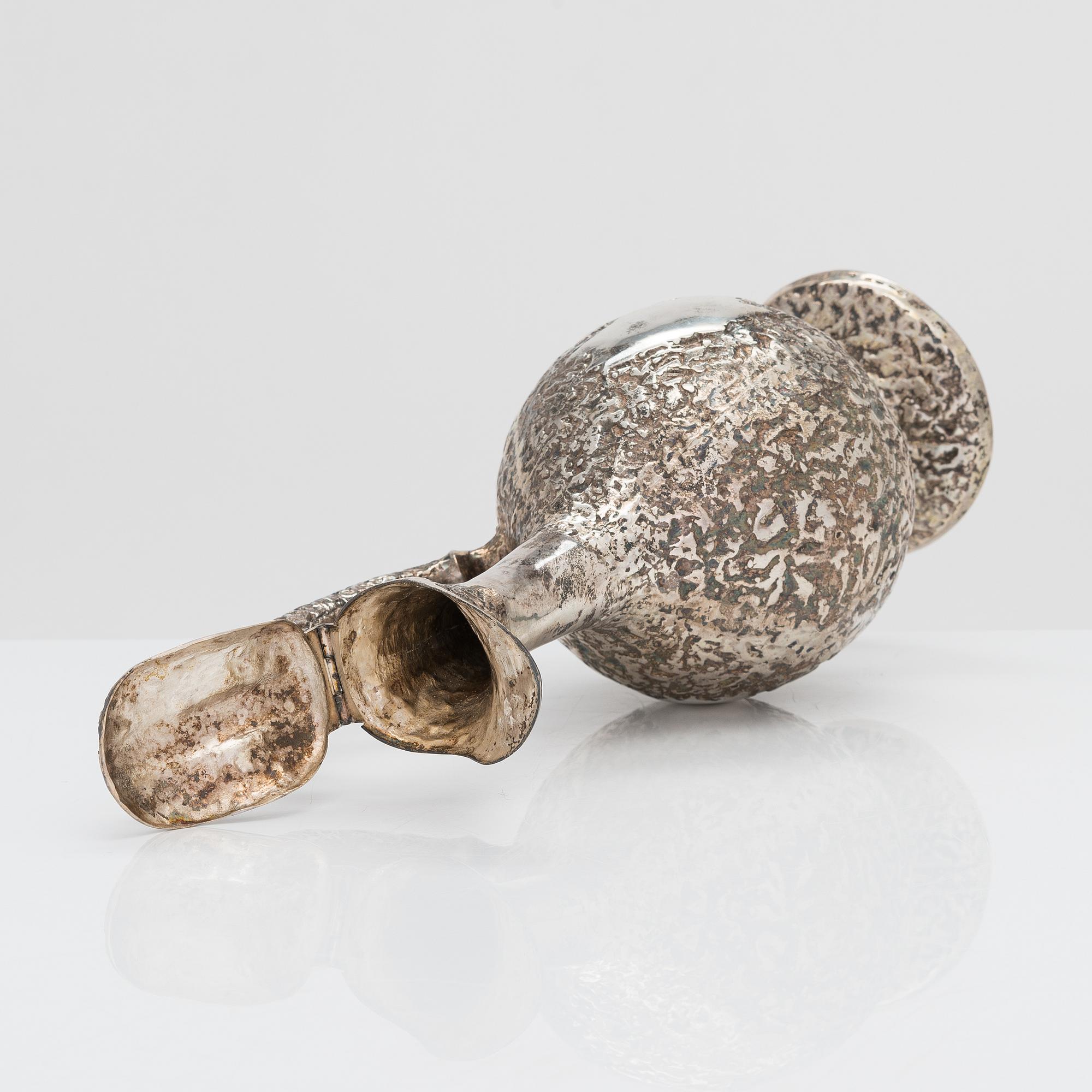 Pekka Turtiainen, a silver ewer and six goblets, Finland 1977.