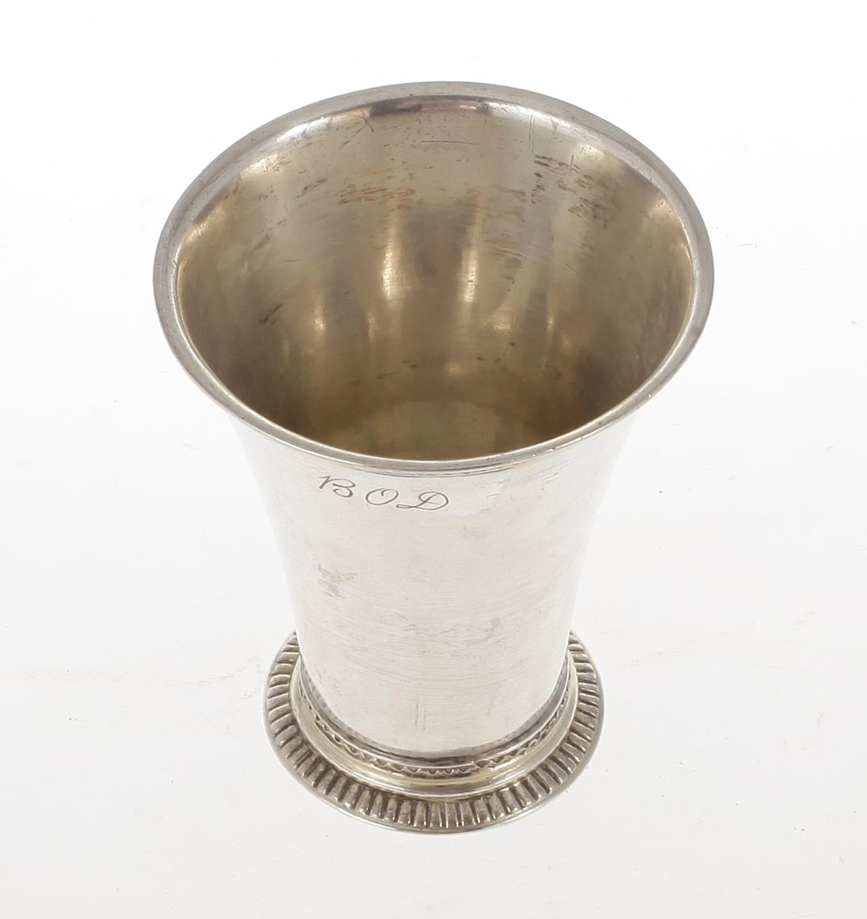 BÄGARE, silver, Peter Stenfeldt, Gävle 1763. Vikt ca 63 gram.
