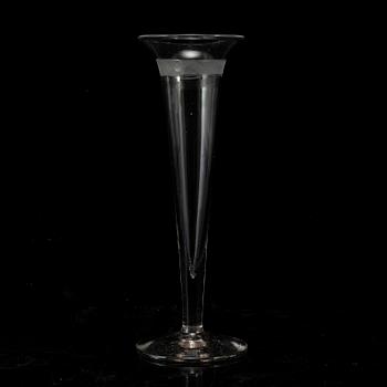 A group of six champagne glasses, circa 1800.