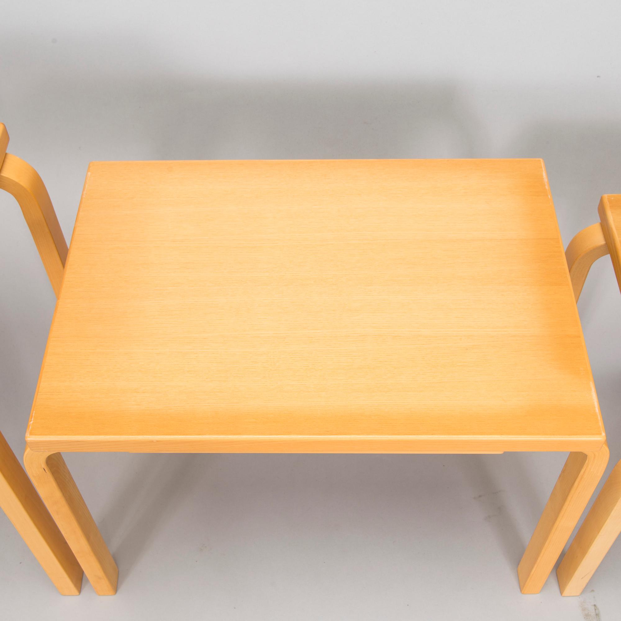 Alvar Aalto, a 3-piece nesting table model 88, Artek, 1970.