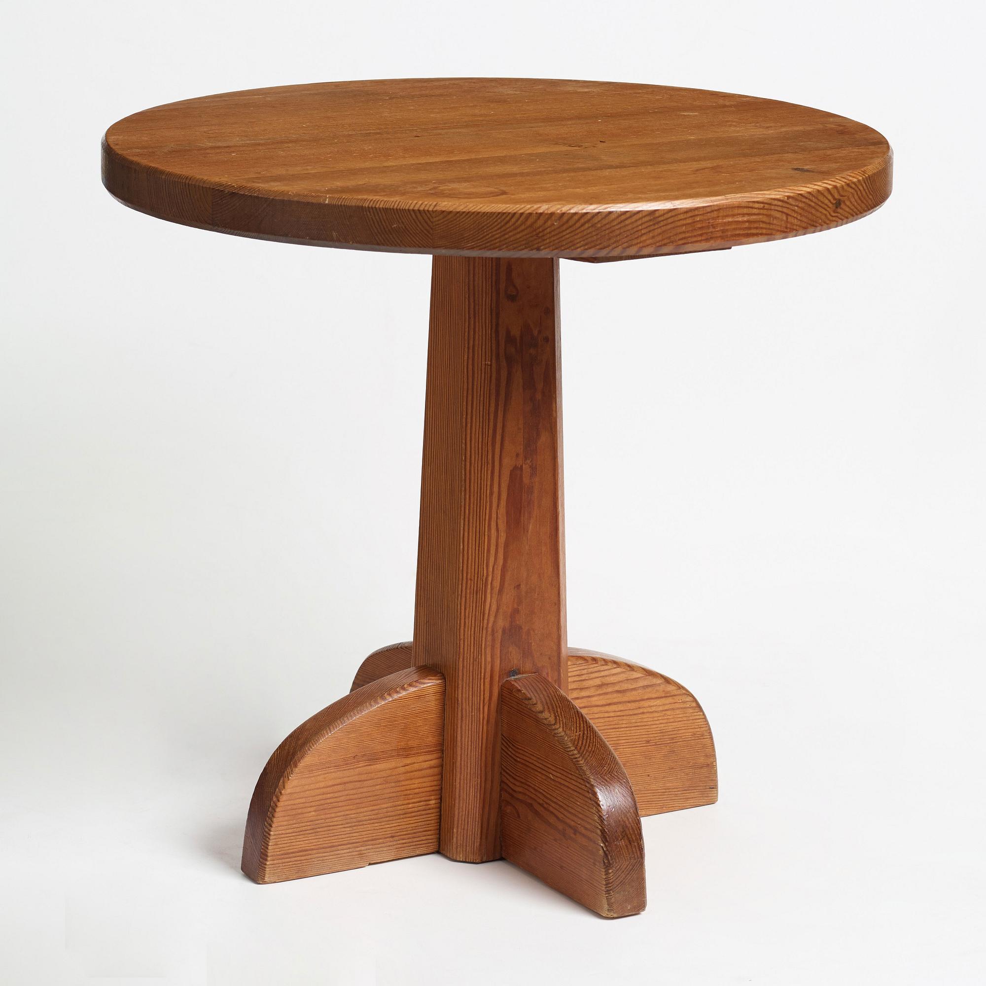 Axel Einar Hjorth, a stained pine "Lovö" table, Nordiska Kompaniet, Sweden 1930's.