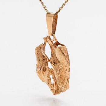 Hänge, 14K guld, Sammon Sepät, Tammerfors 1970 med kedja.