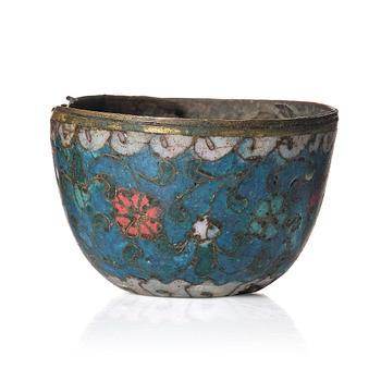 1003. A cloisonné wine cup, Ming dynasty (1368-1644).