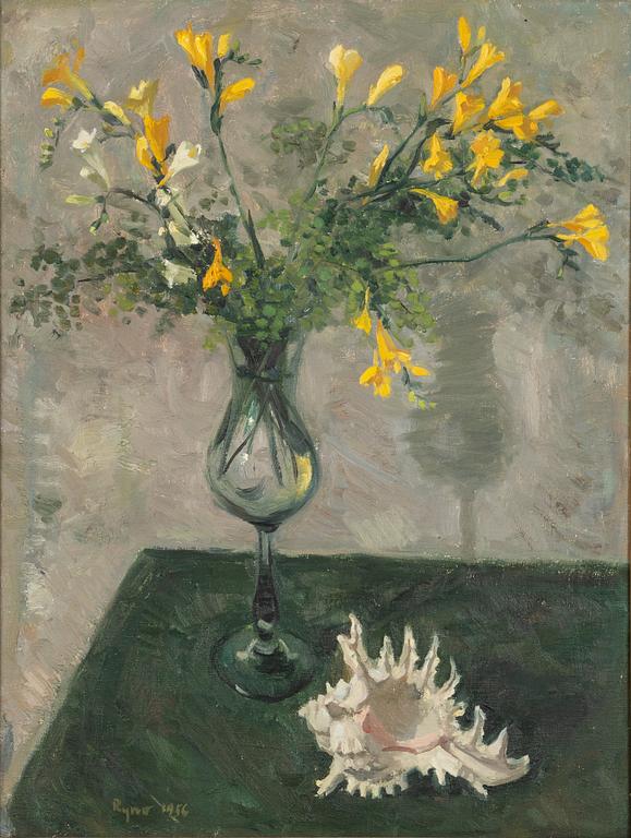 Ryno Frieberg, Still life with flowers.