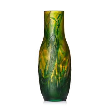 Fritz Blomqvist, a cameo glass vase, Orrefors, Sweden, Art Nouveau, 1915-17.