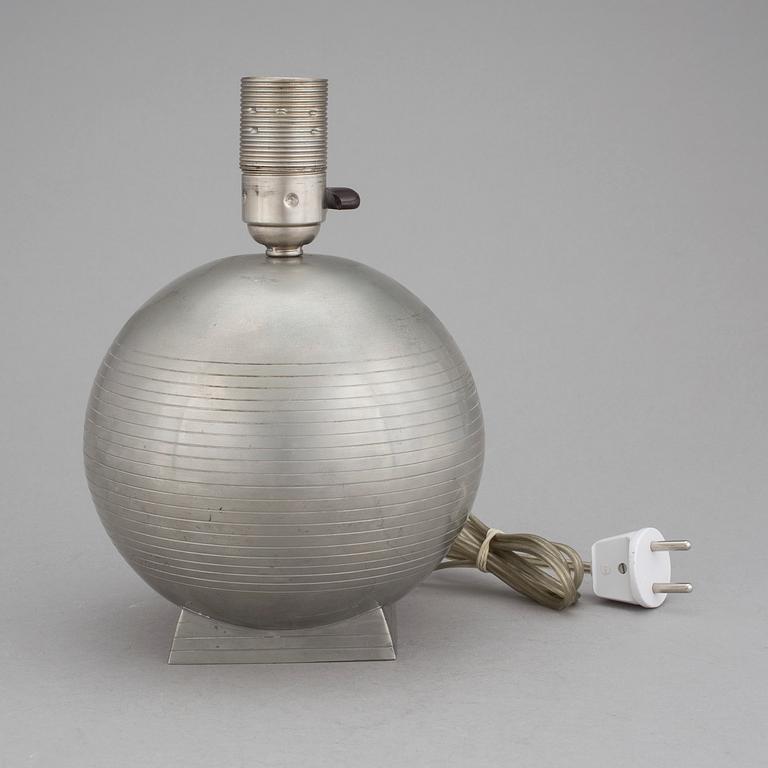 BORDSLAMPA, tenn, GAB, Stockholm 1938.