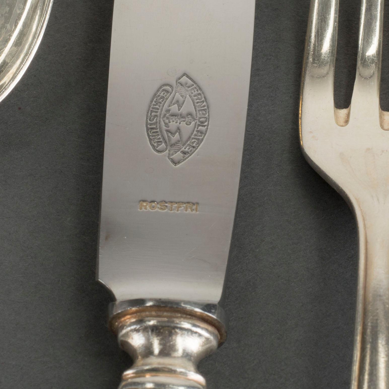 BESTICKUPPSÄTTNING, 137 delar, nysilver, "Haga".