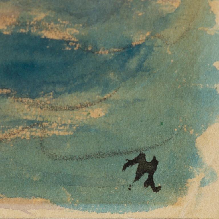 Ivan Ivarson, watercolour, signed with monogram.