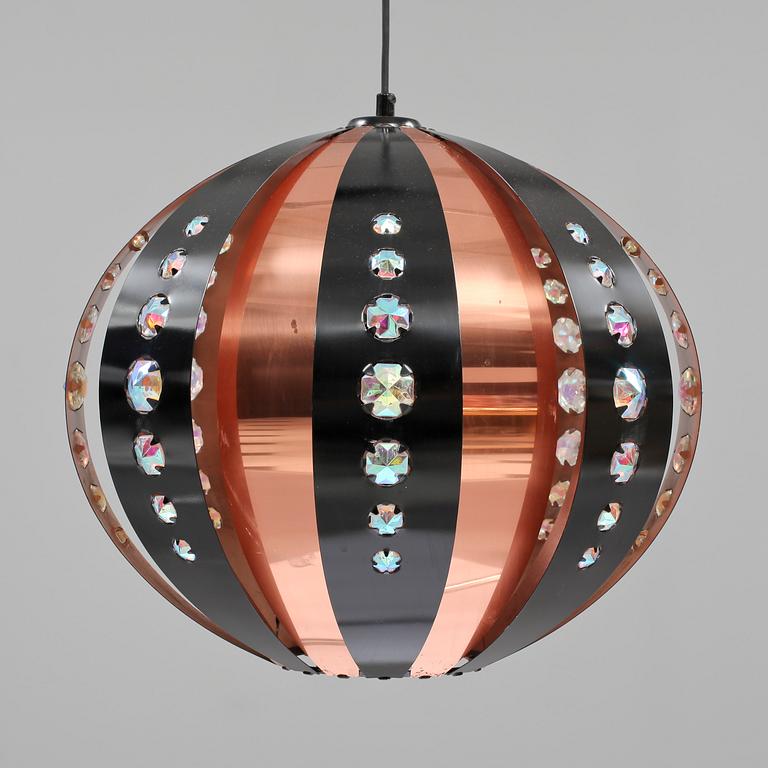 TAKLAMPA, Werner Schou för Coronell Electro A/S, Danmark. 1900-talets andra hälft. Höjd 37 cm.