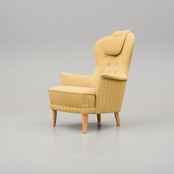 FÅTÖLJ, "Farmor", Carl Malmsten, O H Sjögren, Tranås 1984.
