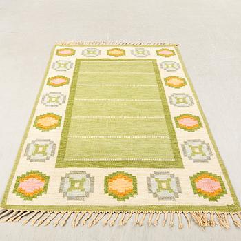 Ingegerd Silow, Matta rölakan signerad ca 203x139 cm.