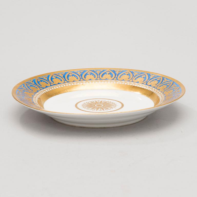 A RUSSIAN PLATE, Imperial porcelain factory, St. Petersburg, period of Nicholas II 1898?.