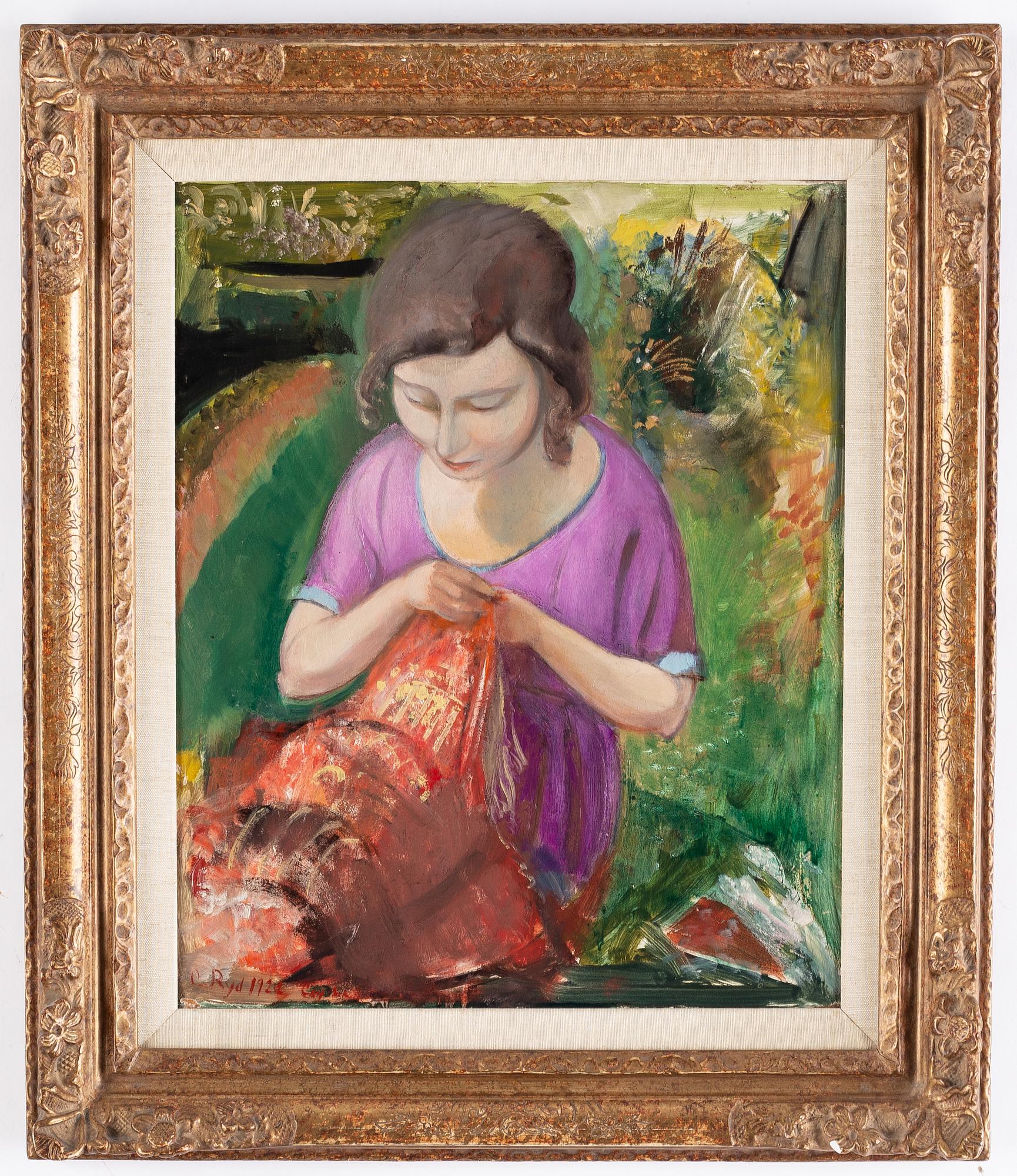 Carl Ryd, oil on panel, signed and dated 1922.