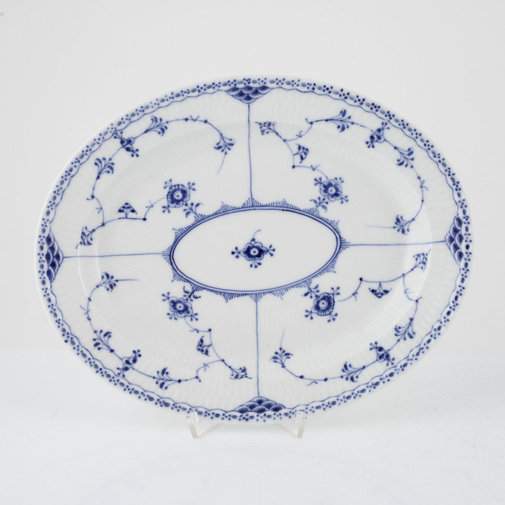 Kaffeservis, "Musselmalet Halvblonde", 26 delar, porslin, Royal Copenhagen, Danmark.