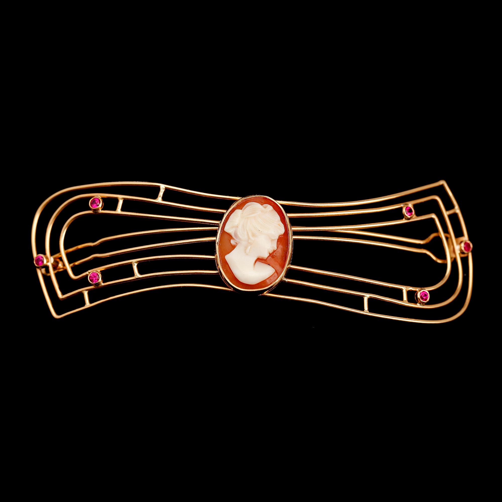 HÅRSPÄNNE, 18 k guld, Stockholm 1980. Total vikt 13 g.