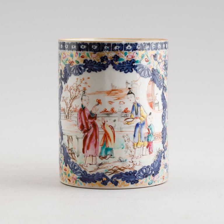 MUGG, kompaniporslin, Kina, Qianlong 1736-1795.