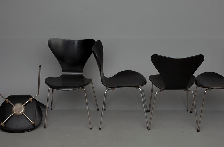 STOLAR, 5 st, "Sjuan", Arne Jacobsen, Fritz Hansen.