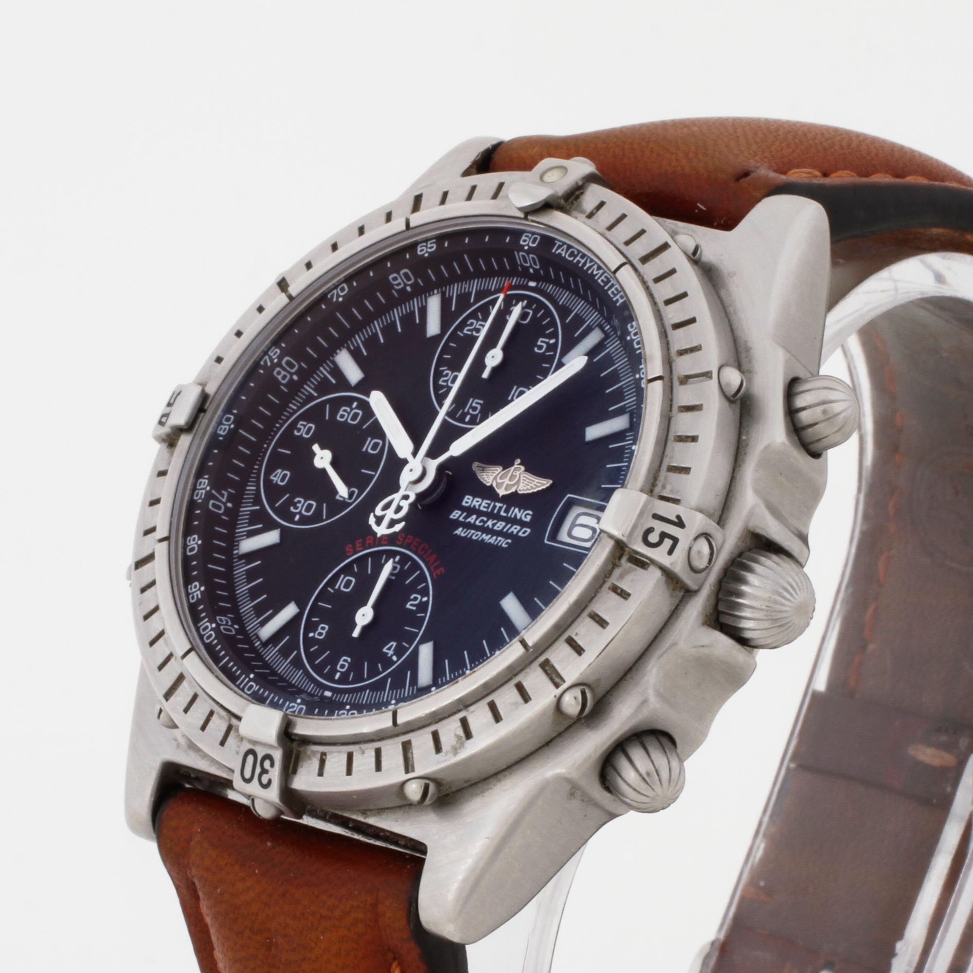 BREITLING, Blackbird, "Tachymeter", wristwatch, 39 mm.