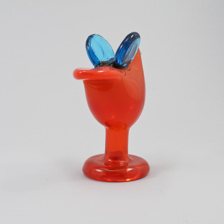 FIGUR, glas, Oiva Toikka, Nuutajärvi, Notsjö, signerad, 1900-talets andra hälft.