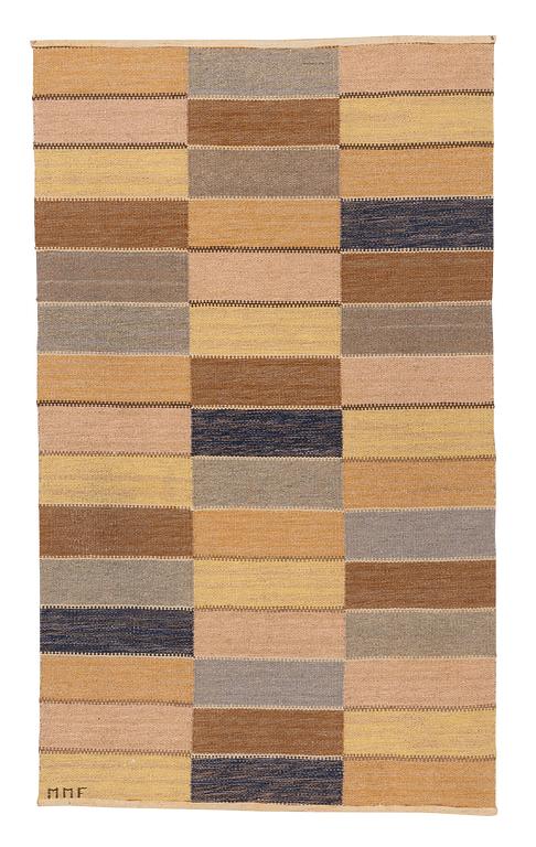 Märta Måås-Fjetterström, matto, "Nöthåret", flat weave, ca 197,5 x 118-119 cm, signed MMF.