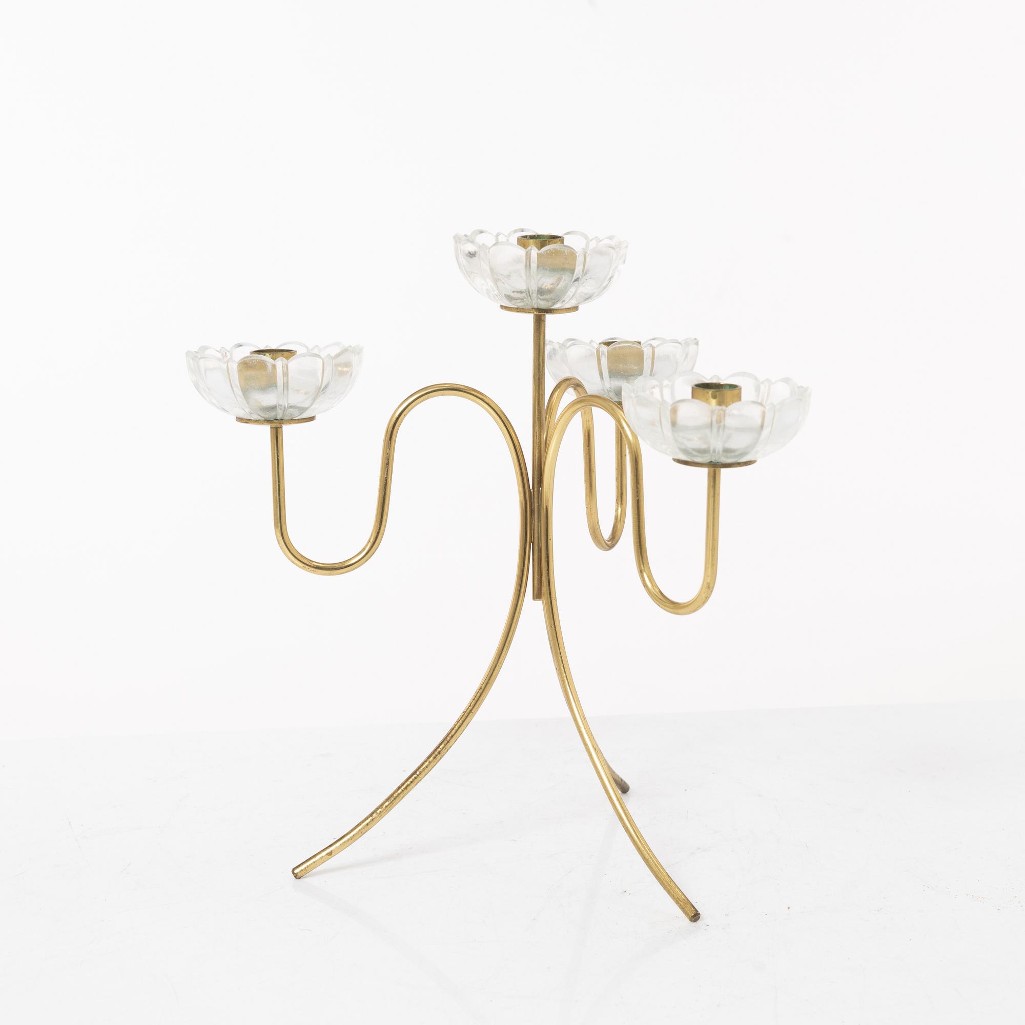 Gunnar Ander, candle holders 7 pcs, Ystad Metall. 20th century, second half.