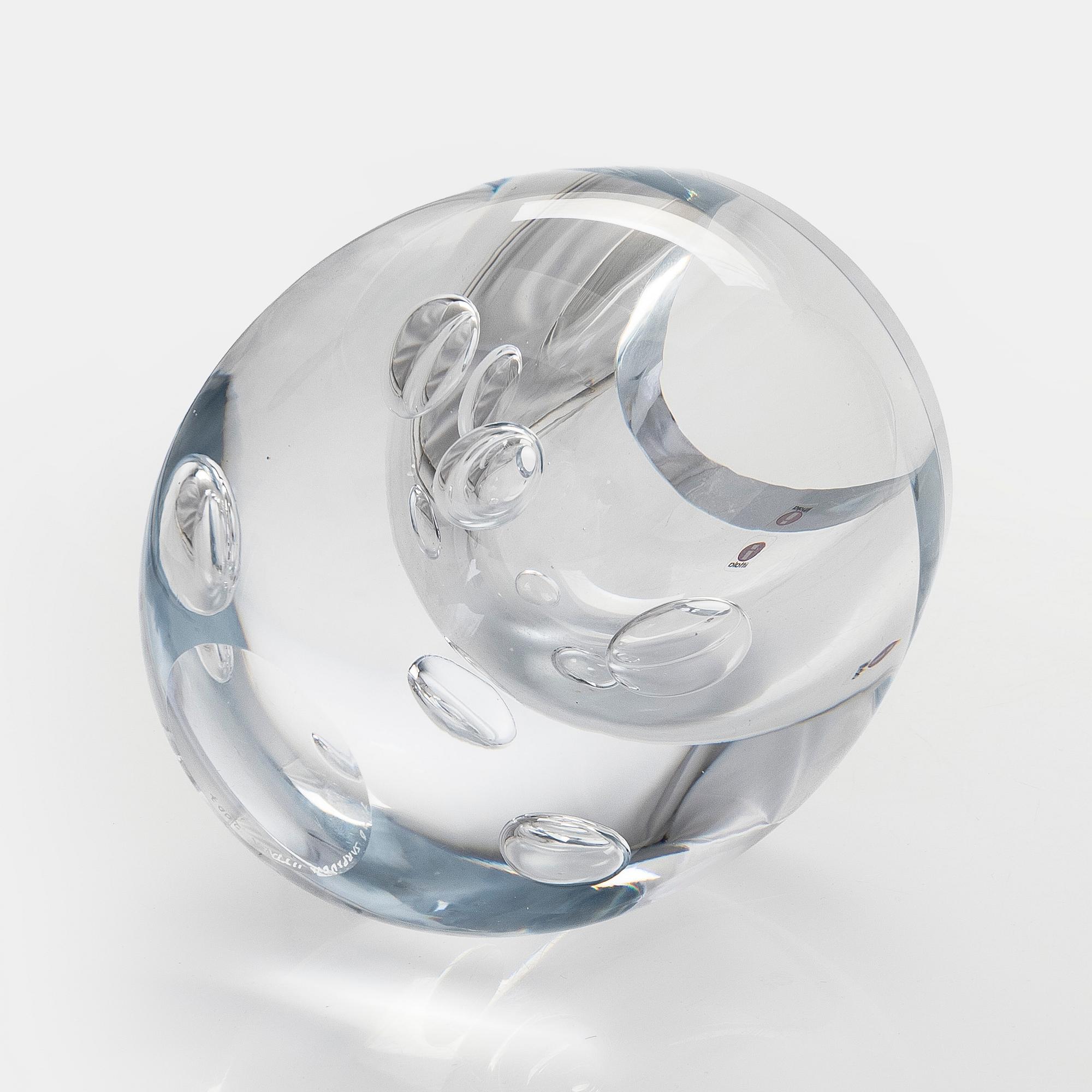 Timo Sarpaneva, glasskulptur, "Claritas", signerad Timo Sarpaneva Iittala 2007.
