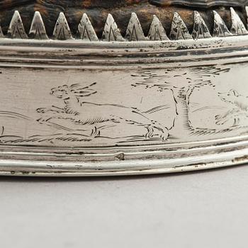 Dosa, silver och sköldpaddsskal, Mellaneuropa 1600-tal.