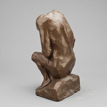 SVEN BOBERG, skulptur, bemålat gips, signerad.