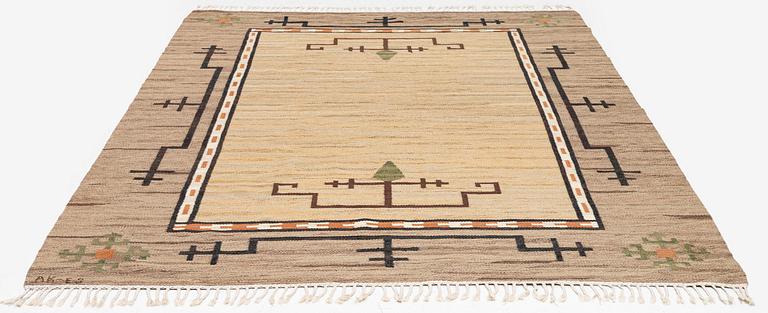 Aina Kånge, a flat weave carpet, c. 310 x 202 cm, signed AK-EJ.