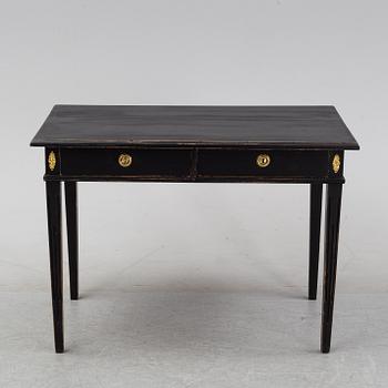 A painted writing desk, Gustavian style, 20th Century.