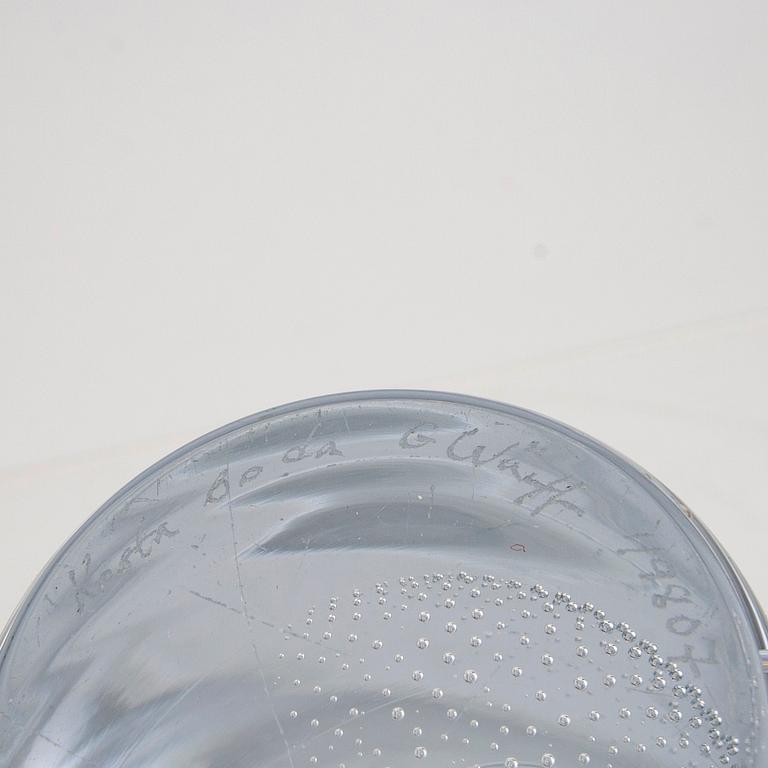 Göran Wärff, a signed glass vase from Kosta Boda.
