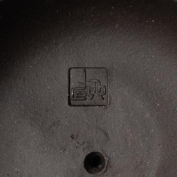 A group of Chinese yixing teapots, 1980s.