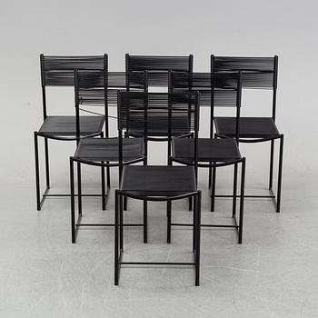 Giandomenico Belotti, six 'Spaghetti' chairs, Alias, Italy.